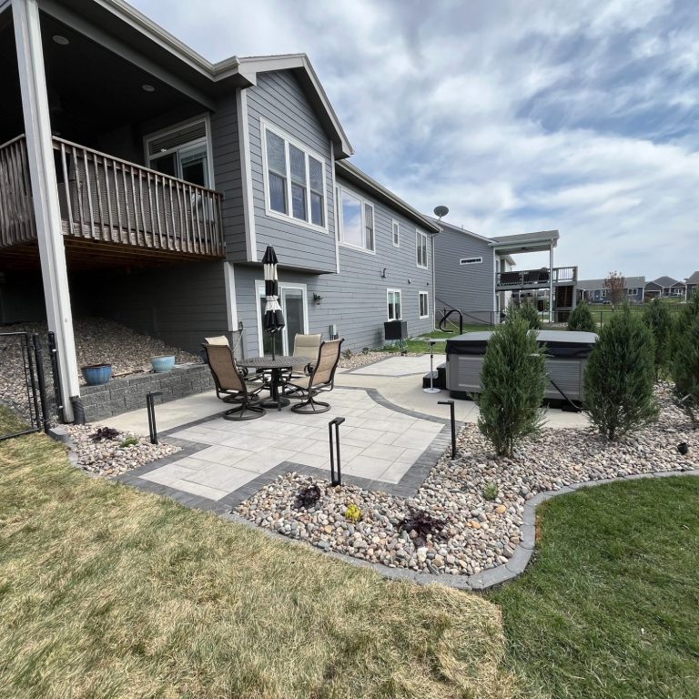 Elegant Scapes Hardscaping Services includes Patios, Retaining walls, driveways, outdoor kitchens, staircases, and decorative edging